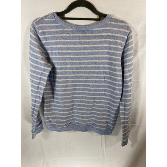 Forever 21 Shirt Womens Small Blue White Striped Pullover Long Sleeve Sweatshirt - Picture 5 of 8